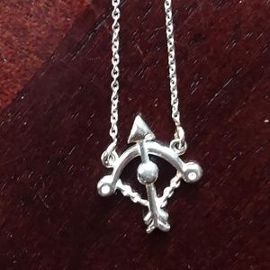 Bow and Arrow Sterling Silver Necklace